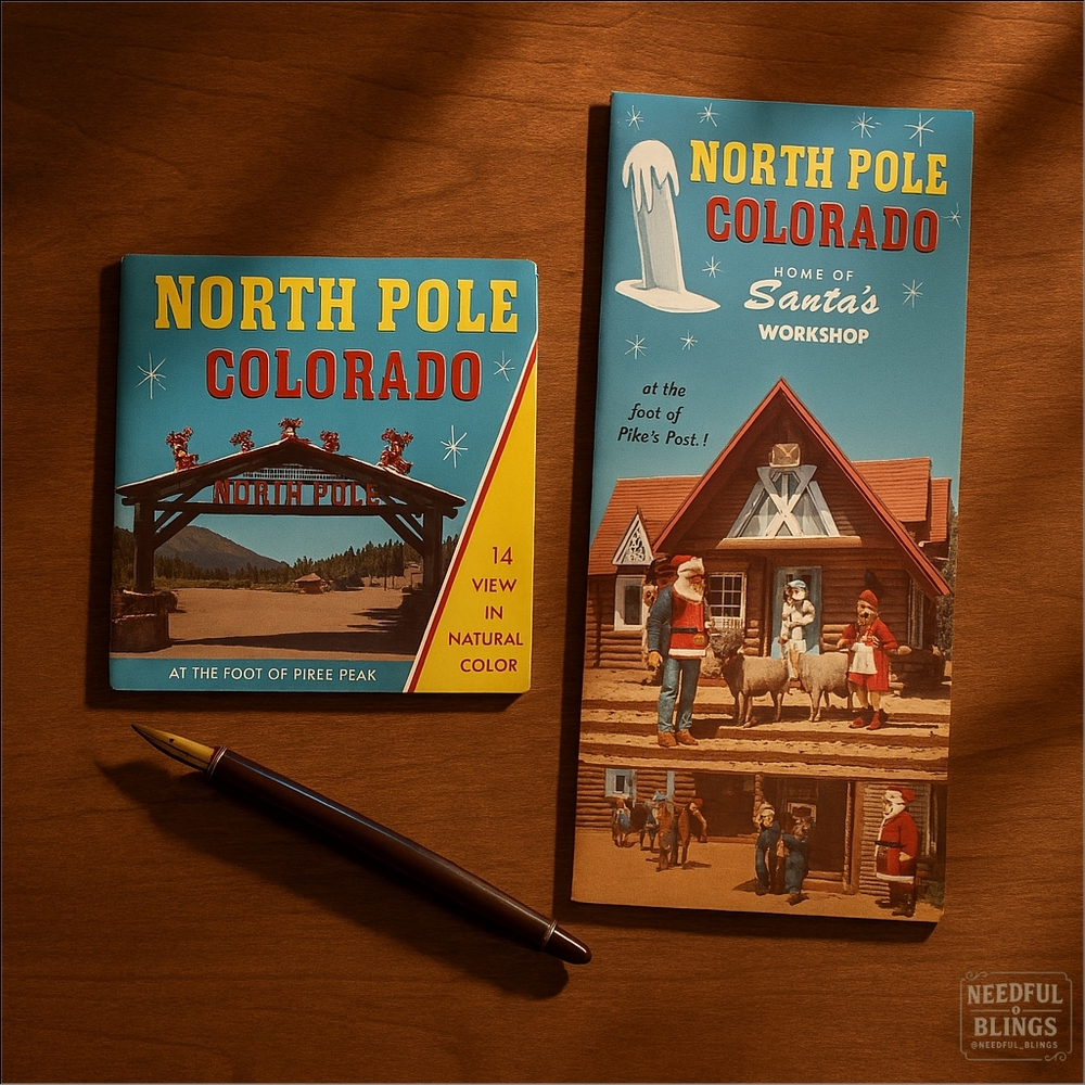 Santa's Workshop North Pole Colorado 1969 Postcard Folder & Brochure Set 🎄